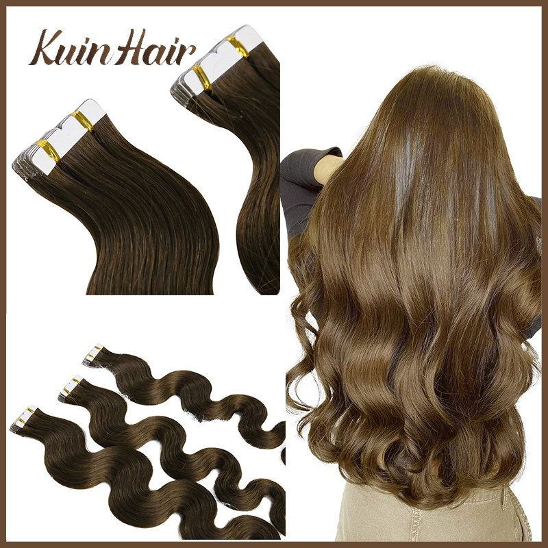 Invisible Tape In Extensions Real Hair - Doczepiane włosy naturalne na taśmie, fala
