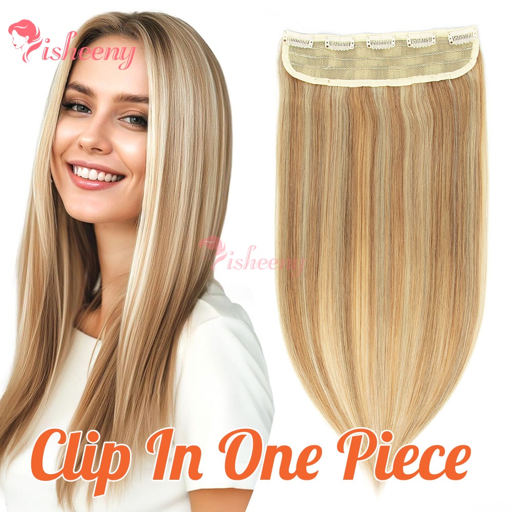 Seamless Clip In Hair Extensions Human Hair - Doczepiane pasemka z naturalnych włosów, jeden