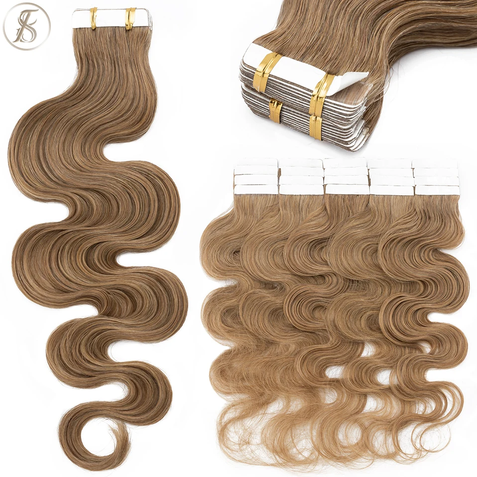 Invisible Tape In Extensions Real Hair - TESS 20 szt. Taśma falista w