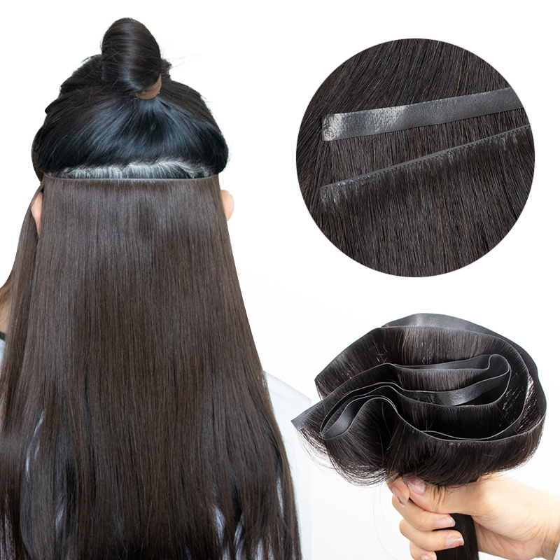 Invisible Tape In Extensions Real Hair - Niewidoczna długa taśma PU Weft Ludzkie