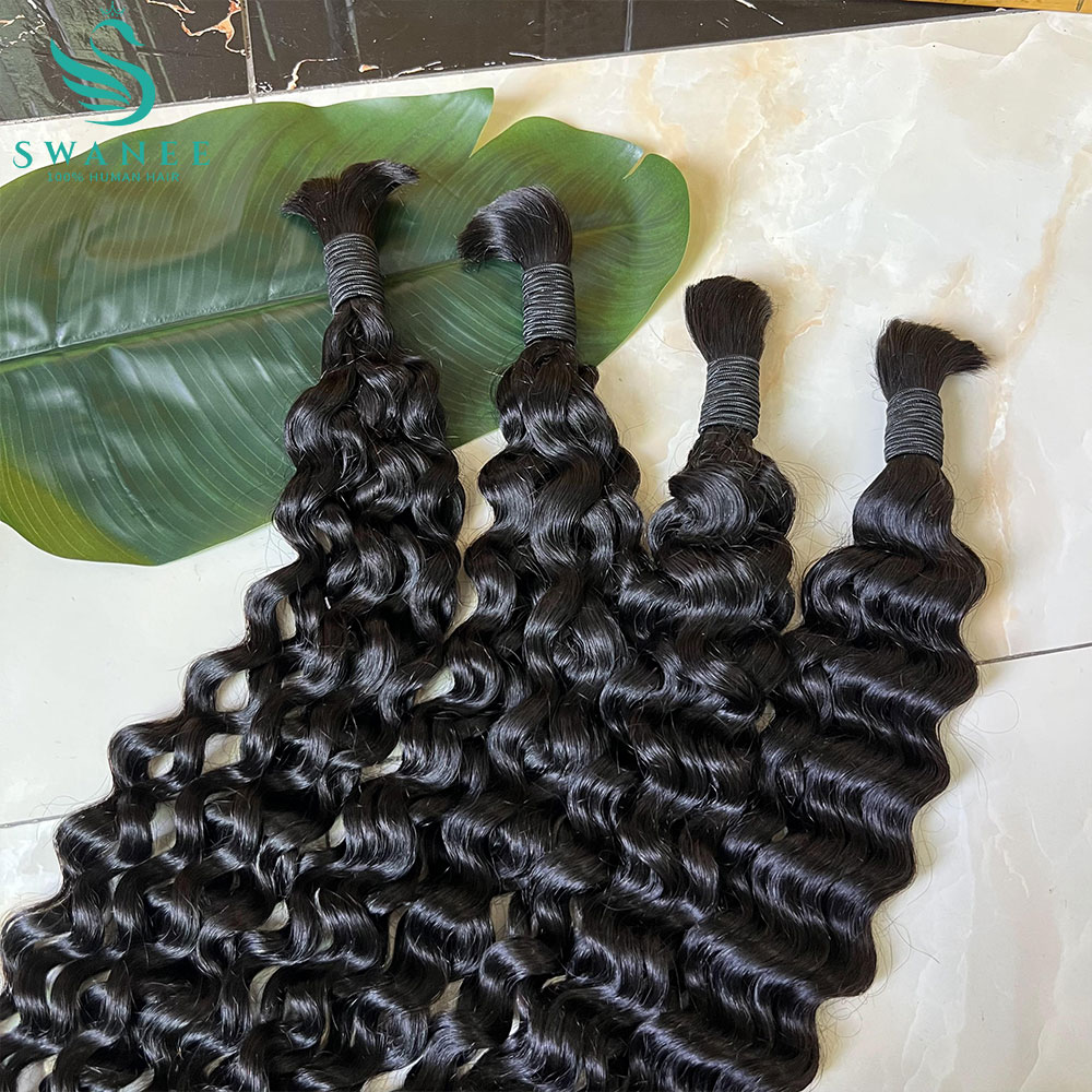 Water Wave Bulk Human Hair For Braiding - Włosy naturalne Water Wave 100% do