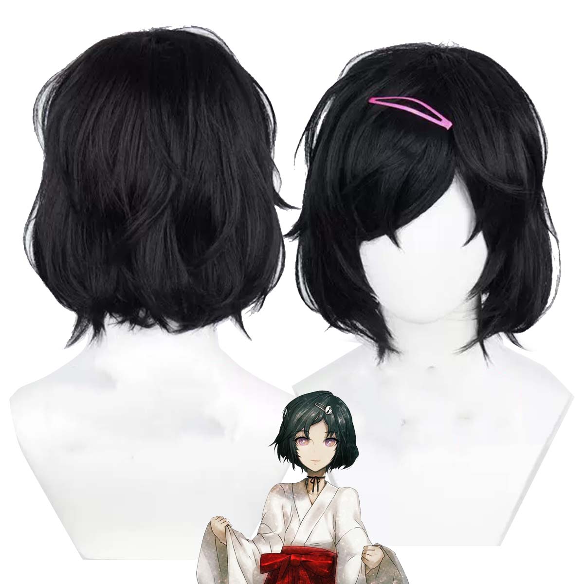 Synthetic Braided Wigs For Black Women - Peruka damska anime Steins Gate Cosplay