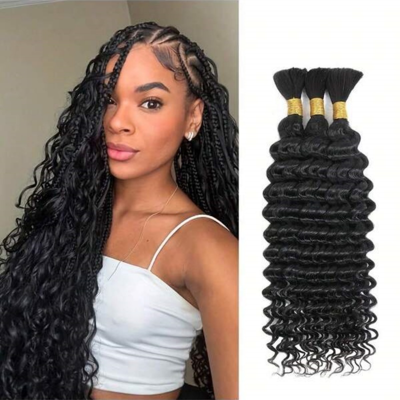 Water Wave Bulk Human Hair For Braiding - 2 Wiązki Włosów Naturalnych Water Wave