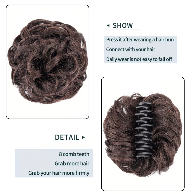 Syntetyczny, niechlujny kok z  – Claw Clip Messy Bun Hair Piece recenzja i cena