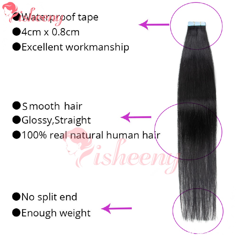 Isheeny – proste, doczepiane p – Invisible Tape In Extensions Real Hair recenzja i cena