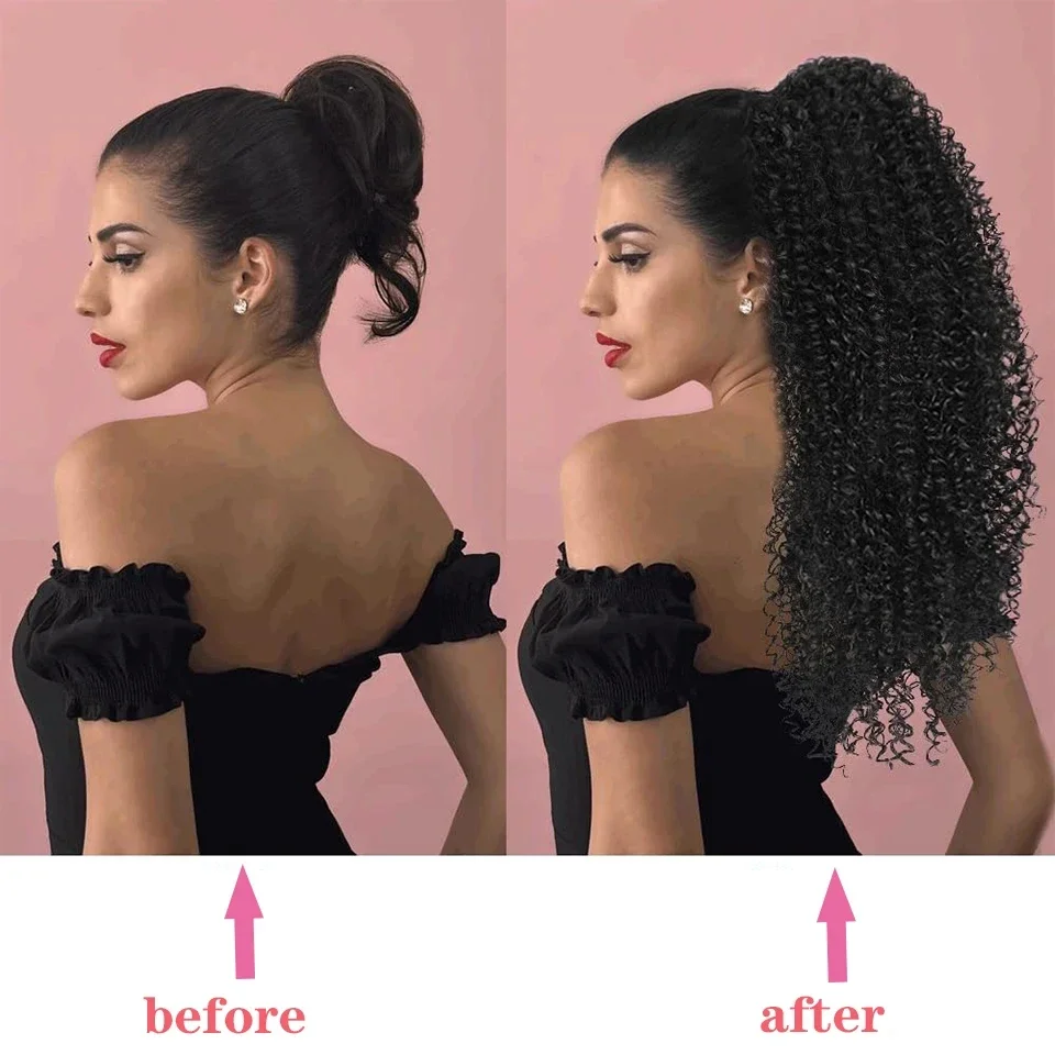 Afro Puff – syntetyczna, kręco – Drawstring Afro Curly Puff Ponytail recenzja i cena