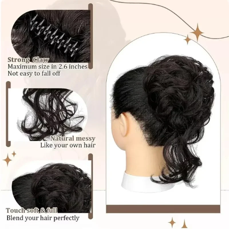 Messy Hair Bun Hair pieces for – Claw Clip Messy Bun Hair Piece recenzja i cena
