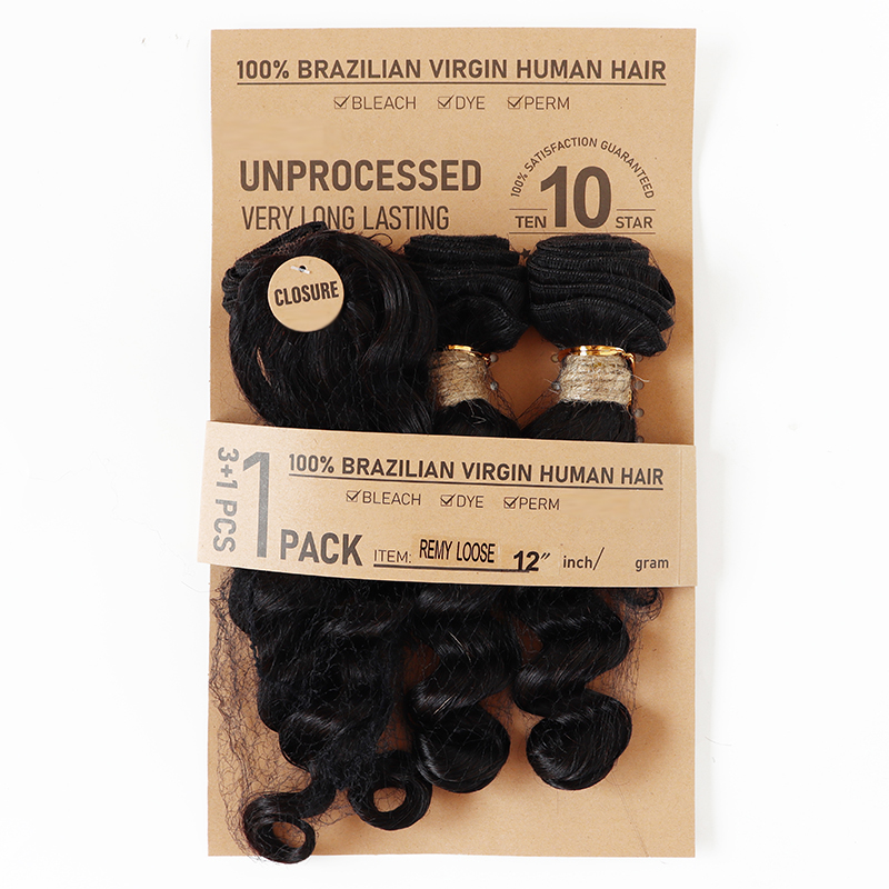 Włosy naturalne indyjskie w ze – Deep Wave 3 Bundles With Closure recenzja i cena