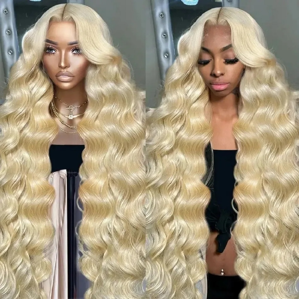 46-calowe peruki z koronką z p – 613 Blonde Body Wave Lace Front Wig recenzja i cena