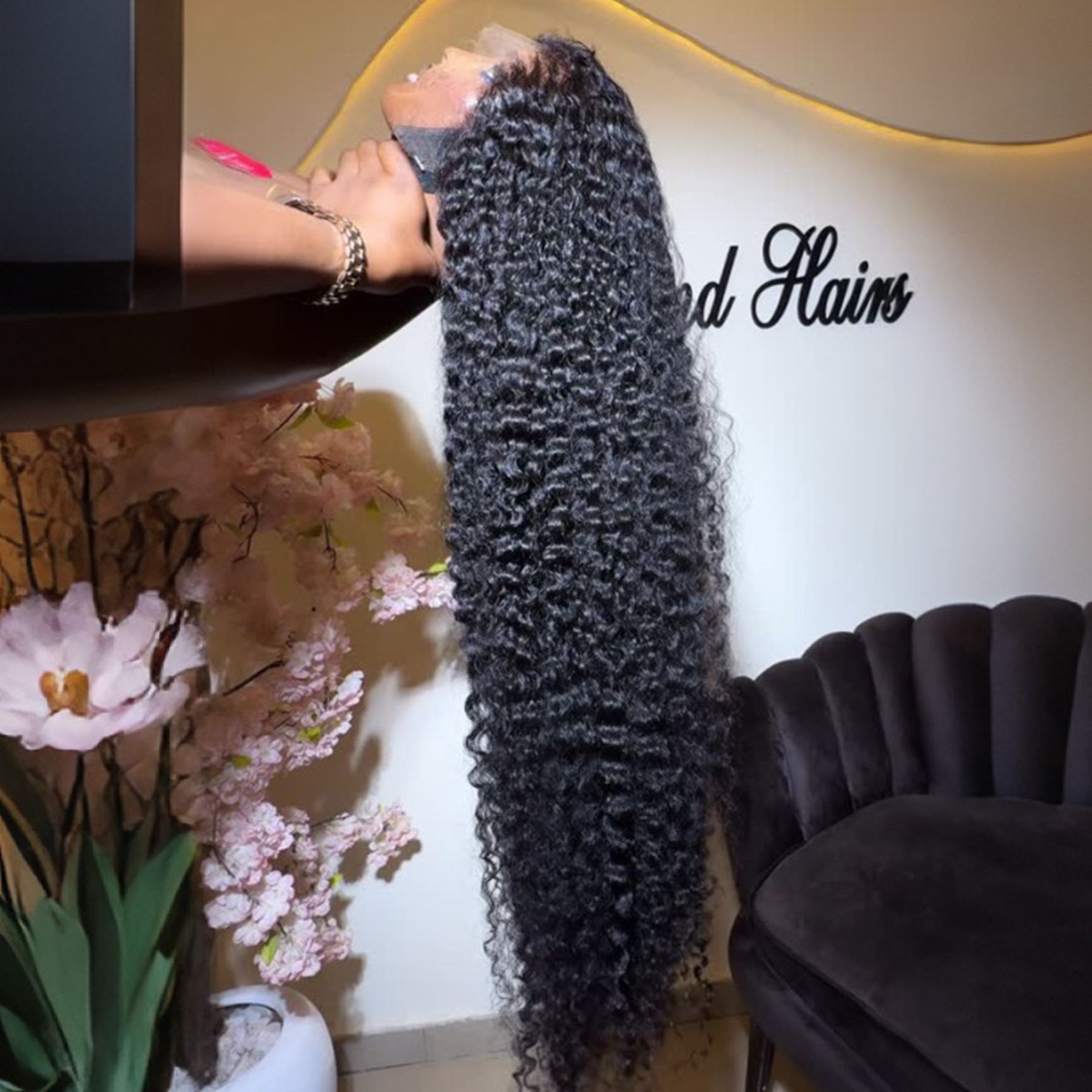 Czarna, kręcona peruka syntety – Synthetic Braided Wigs For Black Women recenzja i cena
