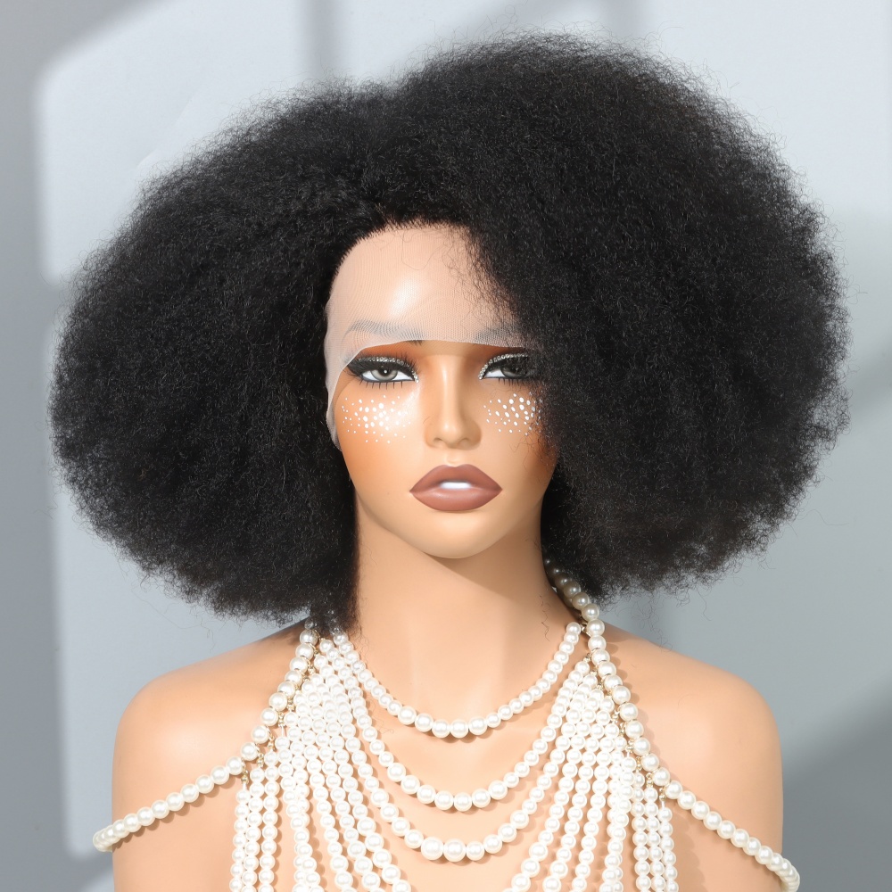 Peruki afro 14 cali dla czarno – Glueless Wear And Go Human Hair Wig recenzja i cena