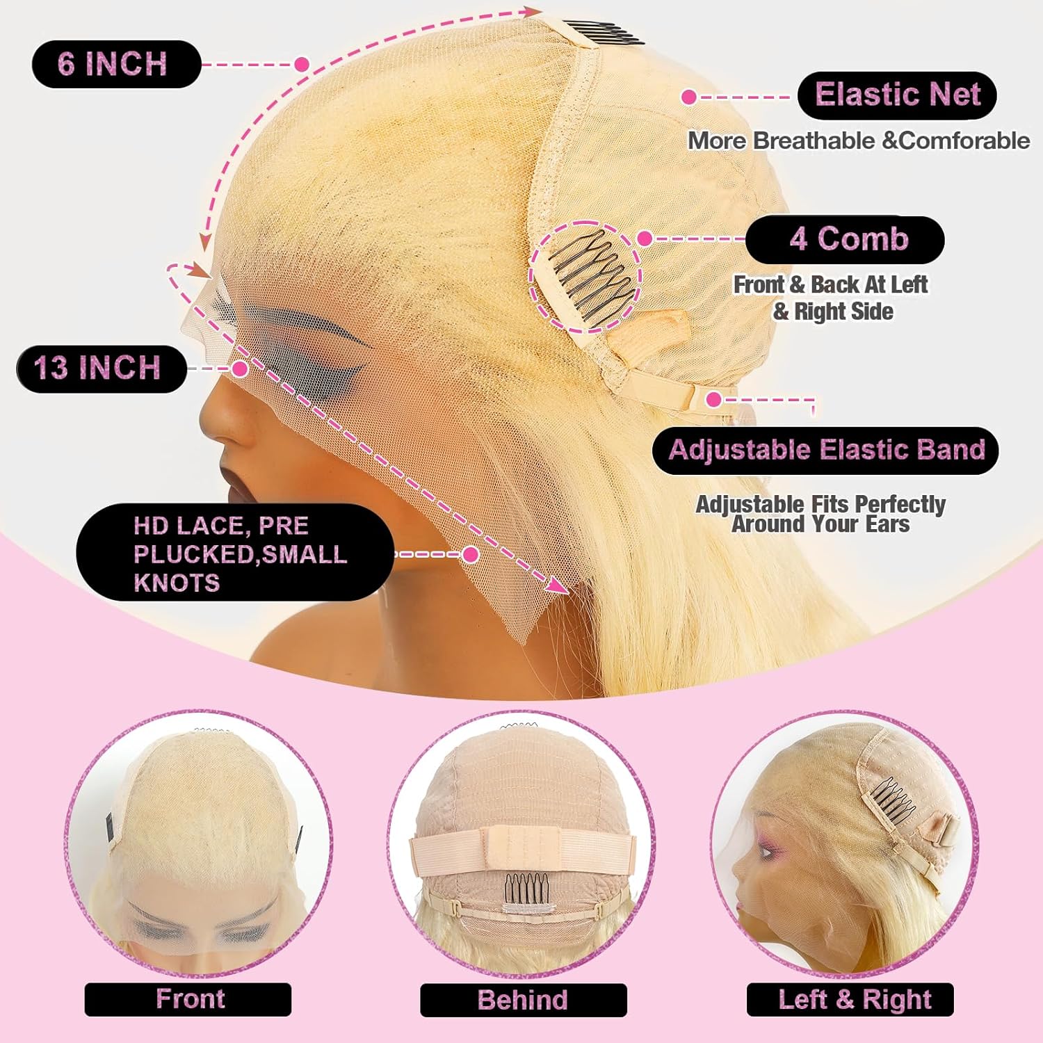 Peruka z ludzkich włosów w kol – 613 Blonde Body Wave Lace Front Wig recenzja i cena