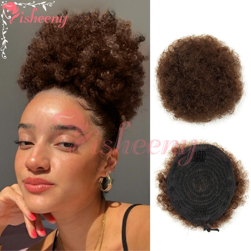 Isheeny Kinky Curly Afro Puff  – Drawstring Afro Curly Puff Ponytail recenzja i cena